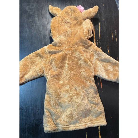 Baby HB Brown Fawn Robe with Pink Flower 0-9 Months - Picture 5 of 5